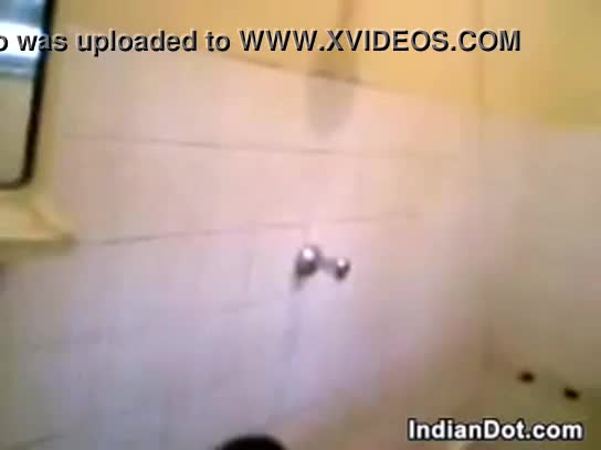 Indian girl washes her body