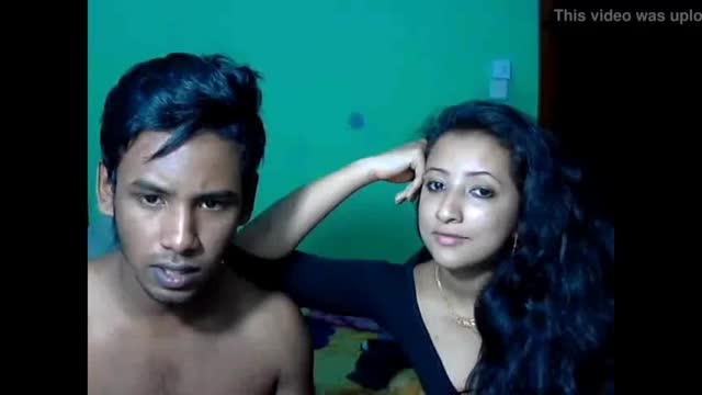 Desi couple having a session on webcam